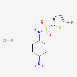 molecular formula C10H16BrClN2O2S2 B3239166 N-(4-aminocyclohexyl)-5-bromothiophene-2-sulfonamide hydrochloride CAS No. 1420800-48-1