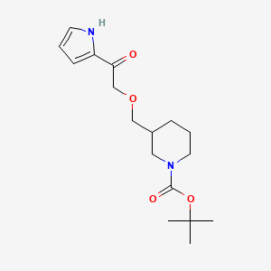molecular formula C17H26N2O4 B3239169 tert-Butyl 3-((2-oxo-2-(1H-pyrrol-2-yl)ethoxy)methyl)piperidine-1-carboxylate CAS No. 1420801-86-0