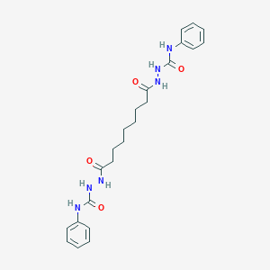 molecular formula C23H30N6O4 B323919 2-{9-[2-(anilinocarbonyl)hydrazino]-9-oxononanoyl}-N-phenylhydrazinecarboxamide 