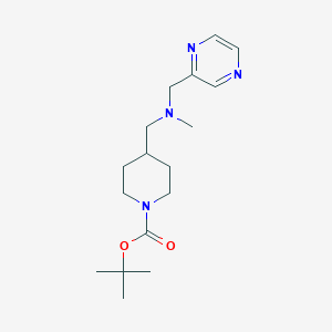 molecular formula C17H28N4O2 B3239300 tert-Butyl 4-((methyl(pyrazin-2-ylmethyl)amino)methyl)piperidine-1-carboxylate CAS No. 1420847-91-1