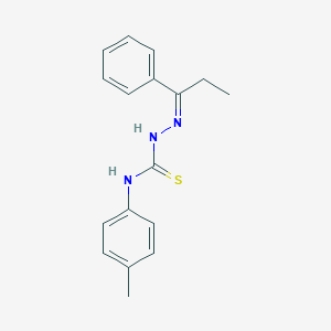 molecular formula C17H19N3S B323931 N~1~-(4-METHYLPHENYL)-2-[(Z)-1-PHENYLPROPYLIDENE]-1-HYDRAZINECARBOTHIOAMIDE 