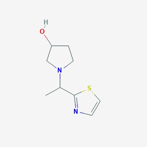 molecular formula C9H14N2OS B3239384 1-(1-(Thiazol-2-yl)ethyl)pyrrolidin-3-ol CAS No. 1420884-68-9