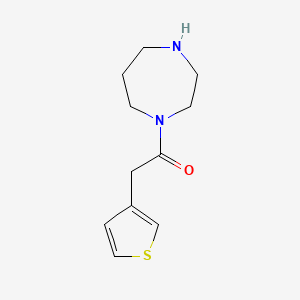 molecular formula C11H16N2OS B3239391 1-(1,4-Diazepan-1-yl)-2-(thiophen-3-yl)ethan-1-one CAS No. 1420888-17-0
