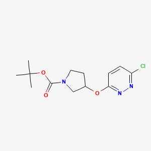 B3239437 tert-Butyl 3-((6-chloropyridazin-3-yl)oxy)pyrrolidine-1-carboxylate CAS No. 1420956-35-9