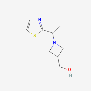 (1-(1-(Thiazol-2-yl)ethyl)azetidin-3-yl)methanol