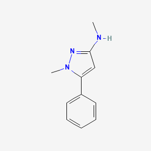 molecular formula C11H13N3 B3239520 N,1-dimethyl-5-phenyl-1H-pyrazol-3-amine CAS No. 1420981-18-5