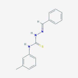 molecular formula C15H15N3S B323983 N~1~-(3-METHYLPHENYL)-2-[(E)-1-PHENYLMETHYLIDENE]-1-HYDRAZINECARBOTHIOAMIDE 