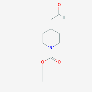 molecular formula C12H21NO3 B032400 Tert-butyl 4-(2-oxoethyl)piperidine-1-carboxylate CAS No. 142374-19-4