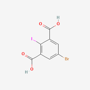 molecular formula C8H4BrIO4 B3240203 5-Bromo-2-iodo-1,3-benzenedicarboxylic acid CAS No. 1428236-21-8