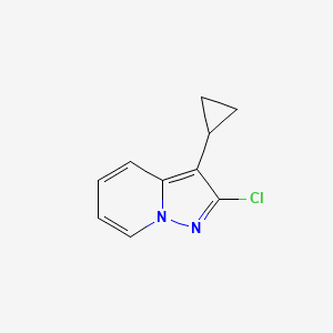 molecular formula C10H9ClN2 B3240220 2-Chloro-3-cyclopropylpyrazolo[1,5-A]pyridine CAS No. 1428432-86-3