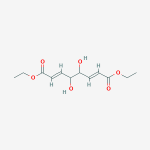 molecular formula C12H18O6 B3240260 diethyl (2E,6E)-4,5-dihydroxyocta-2,6-dienedioate CAS No. 143104-88-5