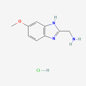 molecular formula C9H12ClN3O B3240362 (6-Methoxy-1H-benzo[d]imidazol-2-yl)methanamine hydrochloride CAS No. 1432795-00-0