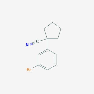 molecular formula C12H12BrN B3240370 1-(3-Bromophenyl)cyclopentanecarbonitrile CAS No. 143328-18-1