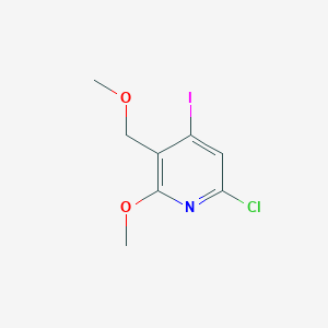 molecular formula C8H9ClINO2 B3240602 2-Chloro-4-iodo-6-methoxy-5-(methoxymethyl)pyridine CAS No. 144290-14-2
