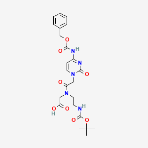 molecular formula C23H29N5O8 B3240691 Boc-PNA-C(Z)-OH CAS No. 144564-94-3