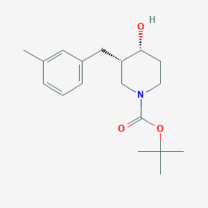 molecular formula C18H27NO3 B3240710 cis-tert-Butyl4-hydroxy-3-(3-methylbenzyl)piperidine-1-carboxylate CAS No. 1445951-49-4