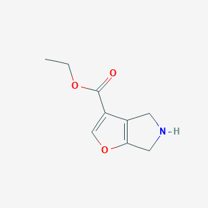 molecular formula C9H11NO3 B3240719 Ethyl 5,6-dihydro-4H-furo[2,3-c]pyrrole-3-carboxylate CAS No. 1445951-58-5