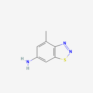 molecular formula C7H7N3S B3240767 4-Methylbenzo[d][1,2,3]thiadiazol-6-amine CAS No. 1446017-03-3