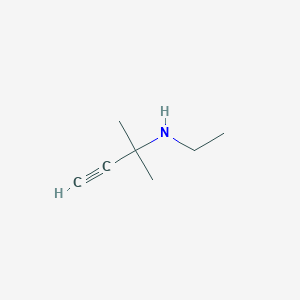 molecular formula C7H13N B3240795 Ethyl(2-methylbut-3-yn-2-yl)amine CAS No. 14465-39-5