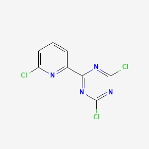 molecular formula C8H3Cl3N4 B3240797 2,4-Dichloro-6-(6-chloropyridin-2-yl)-1,3,5-triazine CAS No. 1446507-39-6