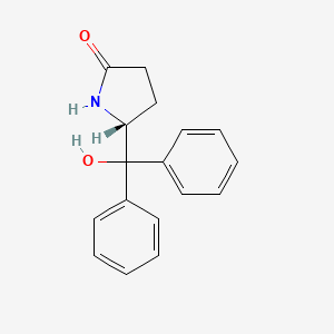 molecular formula C17H17NO2 B3240805 (R)-5-(Hydroxydiphenylmethyl)pyrrolidin-2-one CAS No. 1446527-48-5
