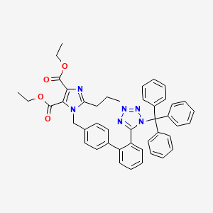 B3240813 Diethyl 2-propyl-1-((2'-(1-trityl-1H-tetrazol-5-yl)-[1,1'-biphenyl]-4-yl)methyl)-1H-imidazole-4,5-dicarboxylate CAS No. 144690-53-9