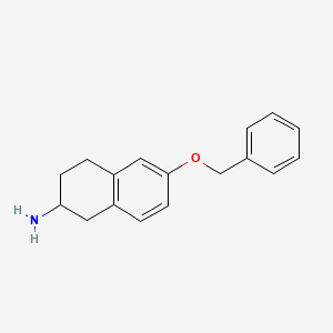 molecular formula C17H19NO B3240823 6-(Benzyloxy)-1,2,3,4-tetrahydronaphthalen-2-amine CAS No. 1447312-32-4