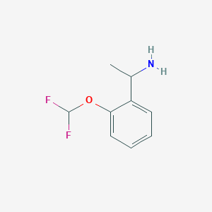 molecular formula C9H11F2NO B3240846 1-[2-(Difluoromethoxy)phenyl]ethanamine CAS No. 144759-10-4