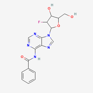 molecular formula C17H16FN5O4 B3240952 N6-Benzoyl-9-(2'-deoxy-2'-fluoro-b-D-arabinofuranosyl)adenine CAS No. 144924-99-2