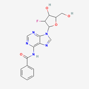 B3240952 N-[9-[3-Fluoro-4-hydroxy-5-(hydroxymethyl)oxolan-2-yl]purin-6-yl]benzamide CAS No. 144924-99-2