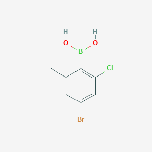 molecular formula C7H7BBrClO2 B3241063 4-Bromo-2-chloro-6-methylphenylboronic acid CAS No. 1451391-28-8