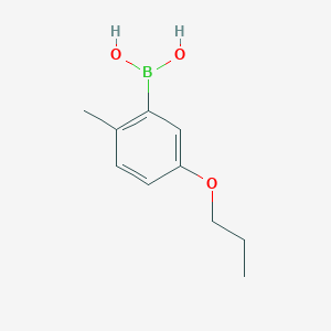 molecular formula C10H15BO3 B3241095 2-Methyl-5-propoxyphenylboronic acid CAS No. 1451391-64-2