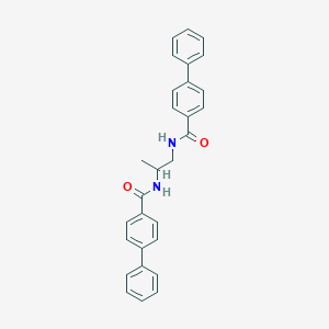 molecular formula C29H26N2O2 B324114 N-(2-{[1,1'-biphenyl]-4-ylformamido}propyl)-[1,1'-biphenyl]-4-carboxamide 