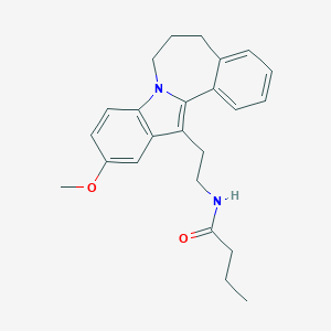 molecular formula C24H28N2O2 B032412 N-[2-(11-methoxy-6,7-dihydro-5H-indolo[2,1-a][2]benzazepin-13-yl)ethyl]butanamide CAS No. 32223-82-8
