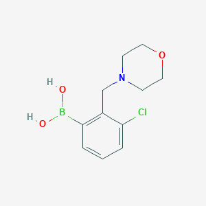 molecular formula C11H15BClNO3 B3241215 3-Chloro-2-(morpholinomethyl)phenylboronic acid CAS No. 1451393-01-3