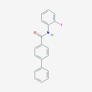 molecular formula C19H14INO B324122 N-(2-iodophenyl)[1,1'-biphenyl]-4-carboxamide 