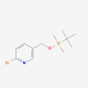 molecular formula C12H20BrNOSi B3241343 Pyridine, 2-bromo-5-[[[(1,1-dimethylethyl)dimethylsilyl]oxy]methyl]- CAS No. 145733-53-5