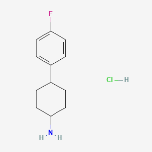 molecular formula C12H17ClFN B3241383 4-(4-Fluorophenyl)cyclohexan-1-amine hydrochloride CAS No. 1461707-19-6