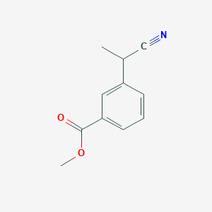 molecular formula C11H11NO2 B3241399 Methyl 3-(1-cyanoethyl)benzoate CAS No. 146257-39-8