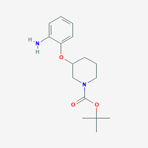 molecular formula C16H24N2O3 B3241447 Tert-butyl 3-(2-aminophenoxy)piperidine-1-carboxylate CAS No. 1464091-56-2