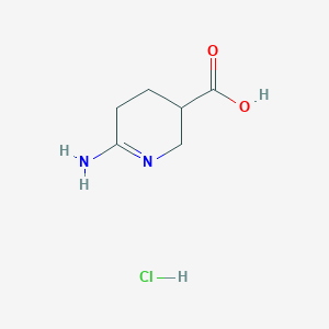 molecular formula C6H11ClN2O2 B3241453 6-Amino-2,3,4,5-tetrahydropyridine-3-carboxylic acid hydrochloride CAS No. 146422-37-9