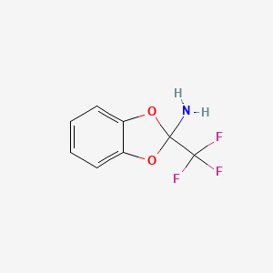 molecular formula C8H6F3NO2 B3241471 2-(trifluoromethyl)-2H-1,3-benzodioxol-2-amine CAS No. 146628-55-9