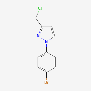 molecular formula C10H8BrClN2 B3241495 1-(4-bromophenyl)-3-(chloromethyl)-1H-pyrazole CAS No. 1468759-86-5