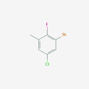 molecular formula C7H5BrClF B3241507 1-Bromo-5-chloro-2-fluoro-3-methylbenzene CAS No. 146948-69-8