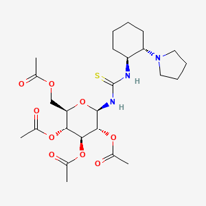 Thiourea, N-[(1S,2S)-2-(1-pyrrolidinyl)cyclohexyl]-N'-(2,3,4,6-tetra-O-acetyl-beta-D-glucopyranosyl)-