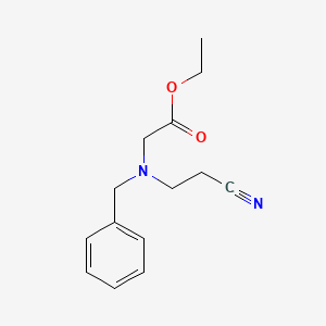 molecular formula C14H18N2O2 B3241876 Ethyl 2-[benzyl(2-cyanoethyl)amino]acetate CAS No. 1488-15-9