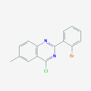 molecular formula C15H10BrClN2 B3241927 2-(2-Bromophenyl)-4-chloro-6-methylquinazoline CAS No. 149323-83-1