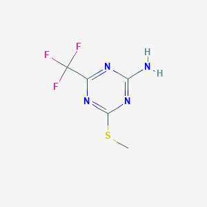 B3241981 4-(Methylsulfanyl)-6-(trifluoromethyl)-1,3,5-triazin-2-amine CAS No. 149525-97-3