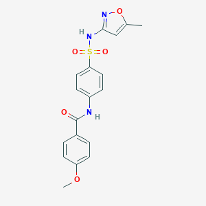 molecular formula C18H17N3O5S B324209 4-methoxy-N-[4-[(5-methyl-1,2-oxazol-3-yl)sulfamoyl]phenyl]benzamide 