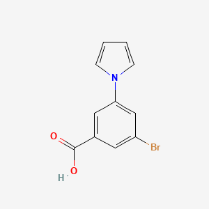 molecular formula C11H8BrNO2 B3242124 3-bromo-5-(1H-pyrrol-1-yl)benzoic acid CAS No. 1502169-97-2
